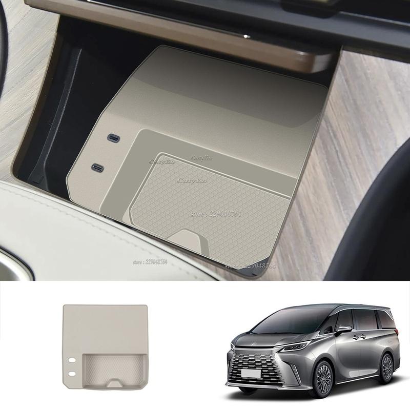 For Lexus LM350H LM500H 2024 2025 Silicone Rubber Car Interior Central Control Wireless Charging Pad Mat Sticker Car Accessories