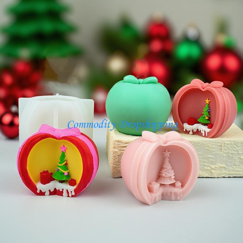 Y5JC Holiday Silicone Mold Temperature Resistant Snake Fruit Christmas Tree Silicones Mould For Making Soap China Mainland