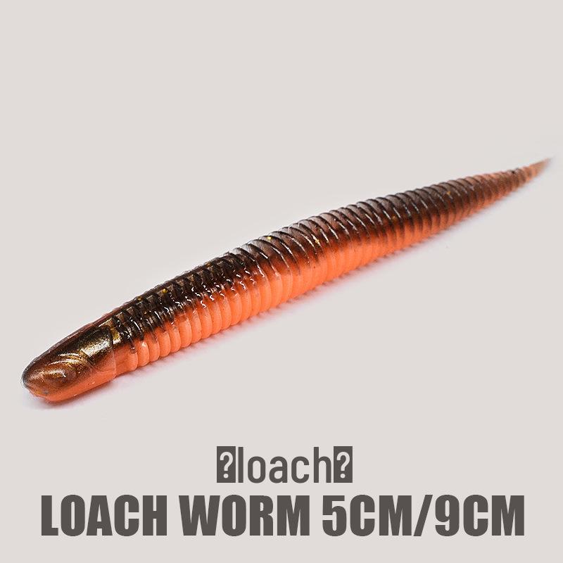 

LUREPEAK Легкий танец Мягкая приманка: Червь с игольчатым хвостом черного цвета для ловли окуня и мандаринки.