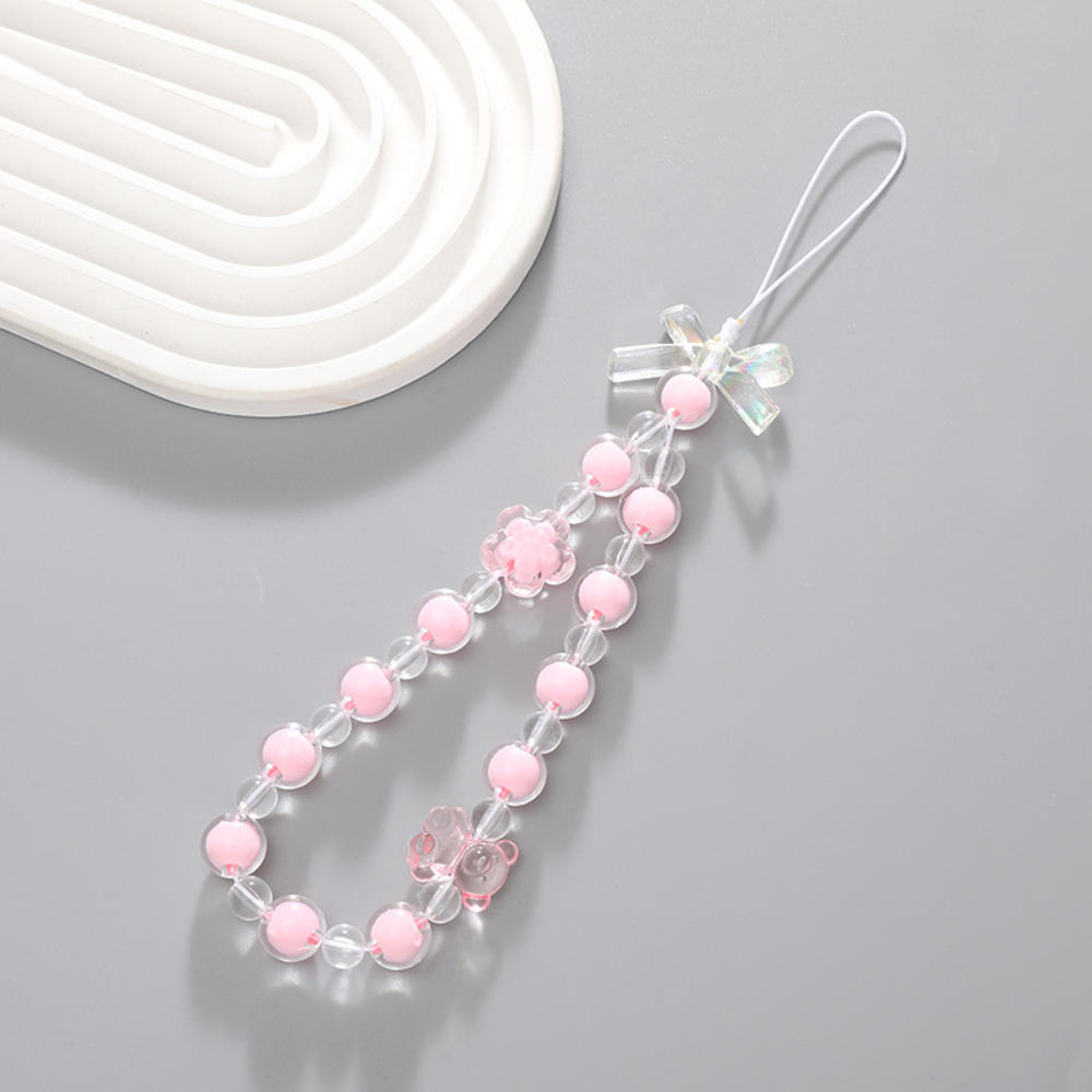 Phone Cute Bowknot Ice Cream Pendant Phone Chain Mobile Phone Charm Strap Lanyard Keychain For Iphone Accessory Women Jewelry