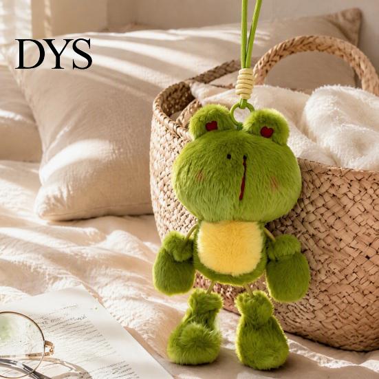 Fragrant Plush Ornament Funny Frog Keychain with Fragrance & Movable Limbs, Soft Stuffed Animal Polyester Fiber Doll Bag Charm for Backpacks