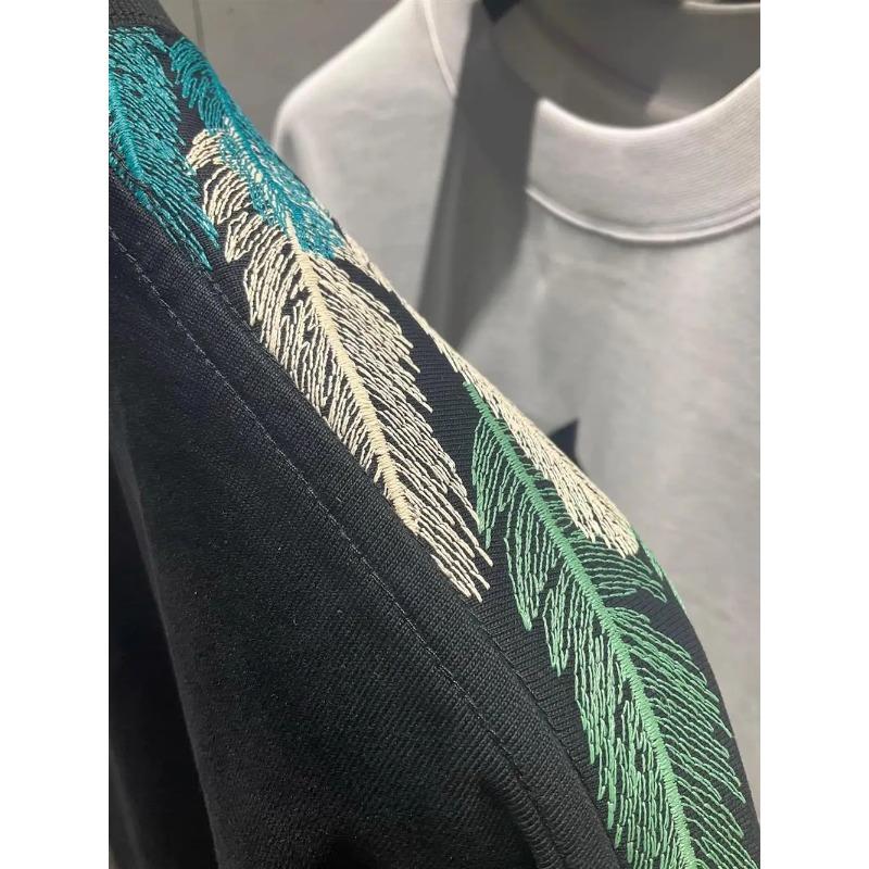 ROADVIBE Mens T-shirt O Neck Slim Fit Tops Embroidery Male Tees Shirts Short Quarter Sleeve New in Original Wholesale Kpop Basic Clothes