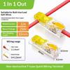 10Pcs T Type Electrical Cable Lever Connector Fast Stripping Free Crimp Terminal With Fixing Hole Awg 18-12