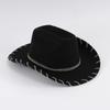 New Western Cowboy Hat Men's and Women's Metal Chain Decorative Ethnic Style Outdoor Jazz Hat Top Hat