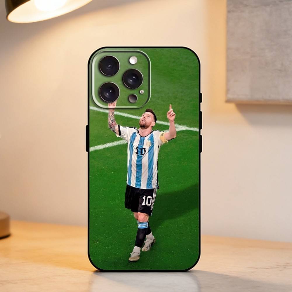 F-Piłka nożna S-Gwiazda L-Lionel Messi Etui na telefon na iPhone 17,16,15,14,13,12,11 Plus,Pro Max,XS,Miękki silikonowy czarny pokrowiec