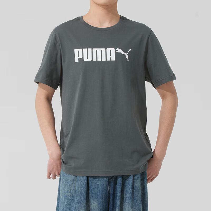 Мужская ESS No PUMA. Спортивная футболка с коротким рукавом и 2 логотипами XS