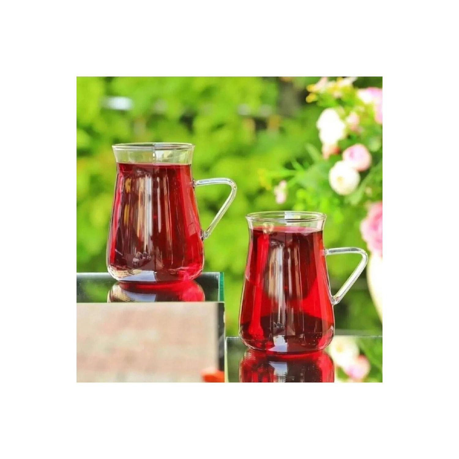 

Borosilicate 6-piece Tea Glass With Handle чистый