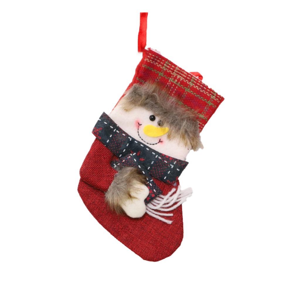 Handmade Christmas Sock Hanging Ornaments Cartoon Christmas Tree Pendant  Xmas Tree Decor