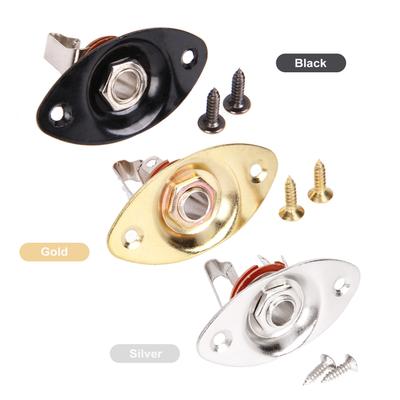 6.35mm Electric Guitar Bass O Val Pickup Jack Poratble