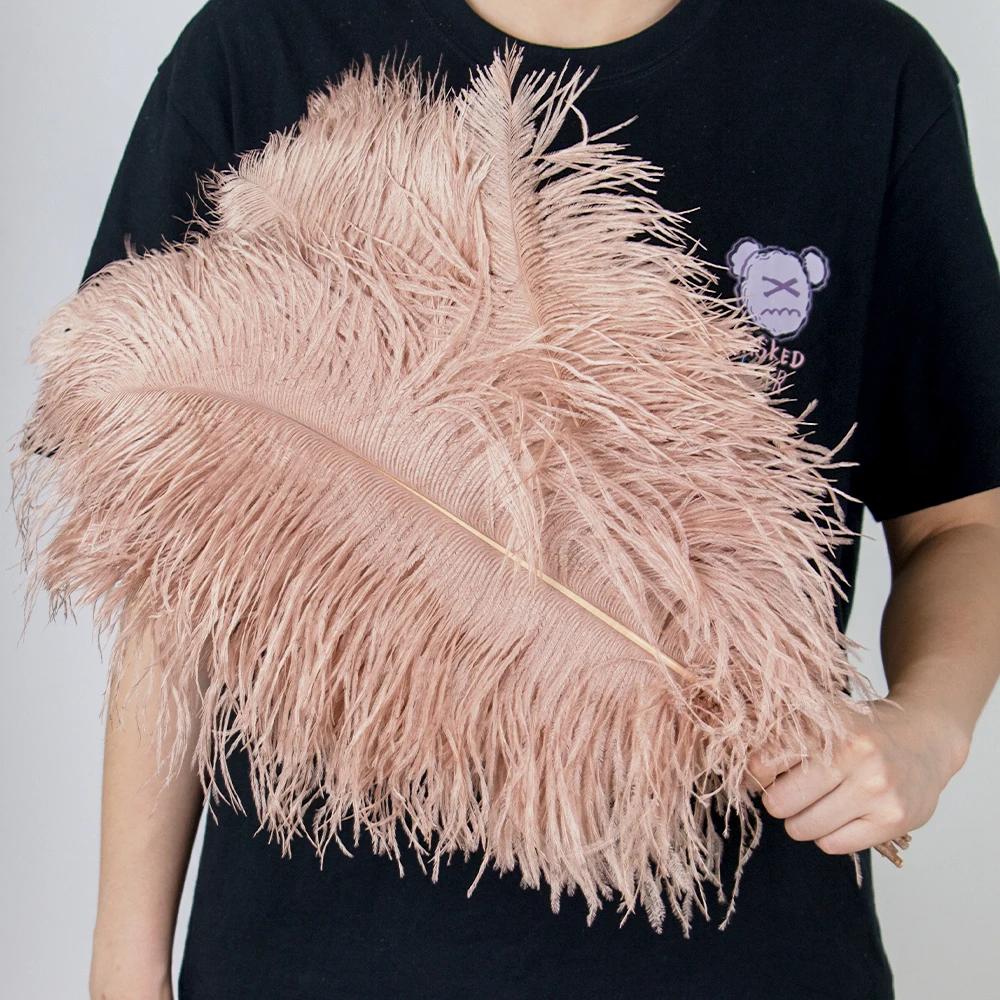 10 STÜCKE Natürliche Blaue Straußenfedern Bulk 15-60CM für Karneval Hochzeitsparty Restaurant Tafelaufsatz Dekoration Federn DIY Basteln