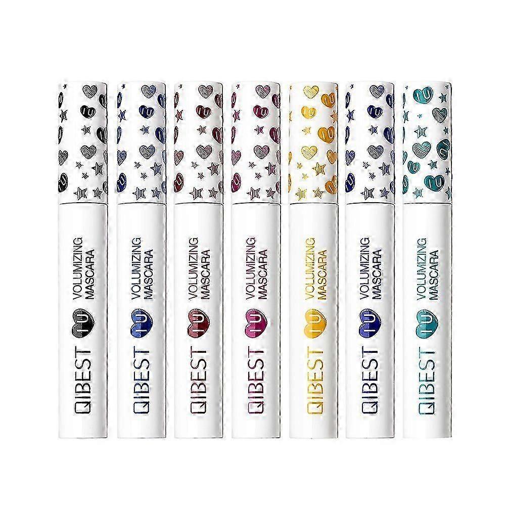 7-Pack Colored Mascara Set - Long-Lasting Waterproof Smudgeproof Volume Mascara, Cruelty-Free & Vegan Vibrant Color Eyelash Makeup Kit, 7 Shades for D