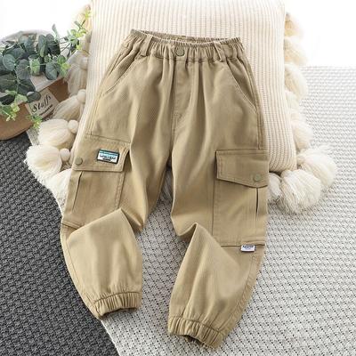 Pantalones para niños, pantalones de trabajo informales, tendencia de moda para niños grandes de primavera y otoño, pantalones holgados, pantalones tobilleros de moda