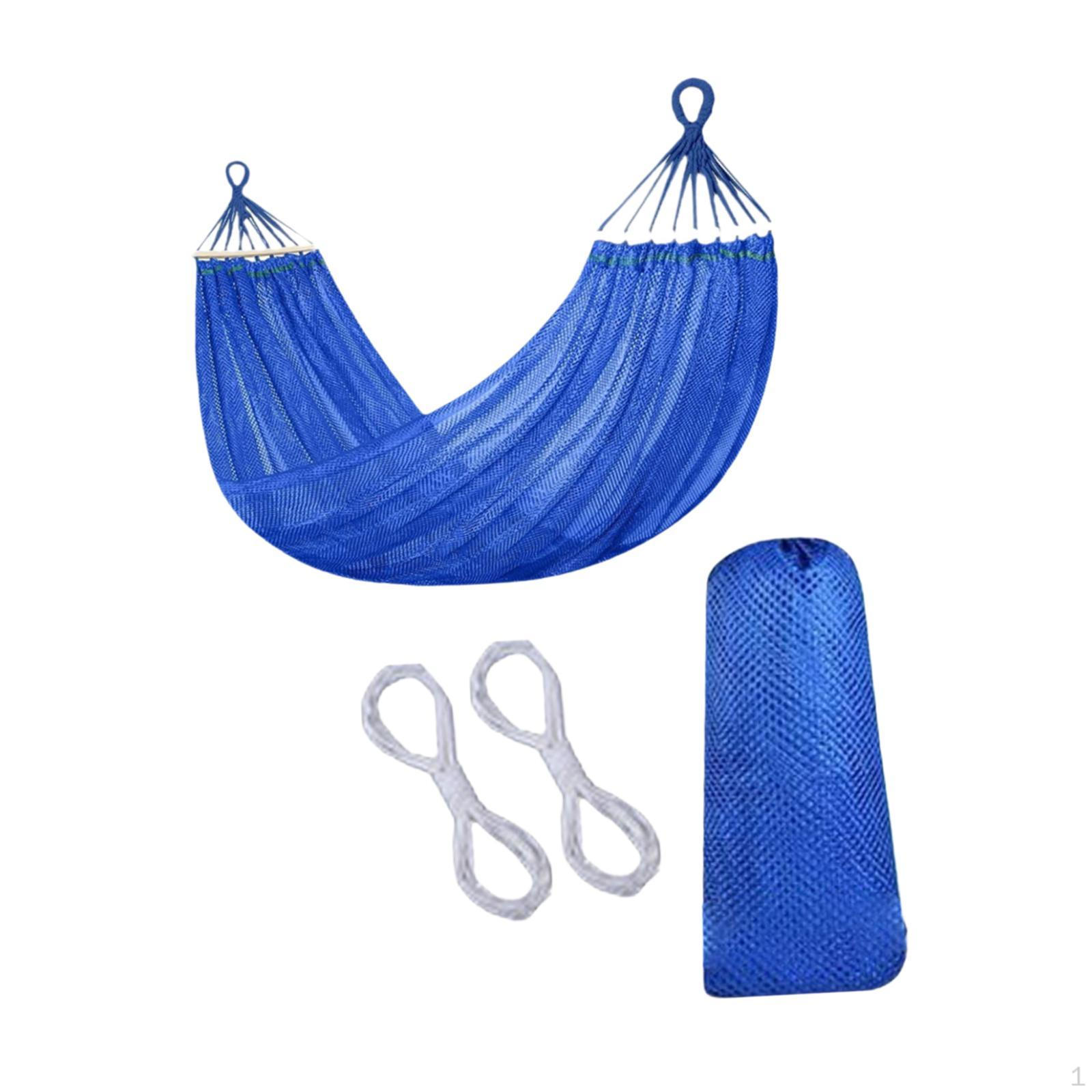 

Кемпинговый гамак спальная кровать плетеные качели для путешествий походный двор синий