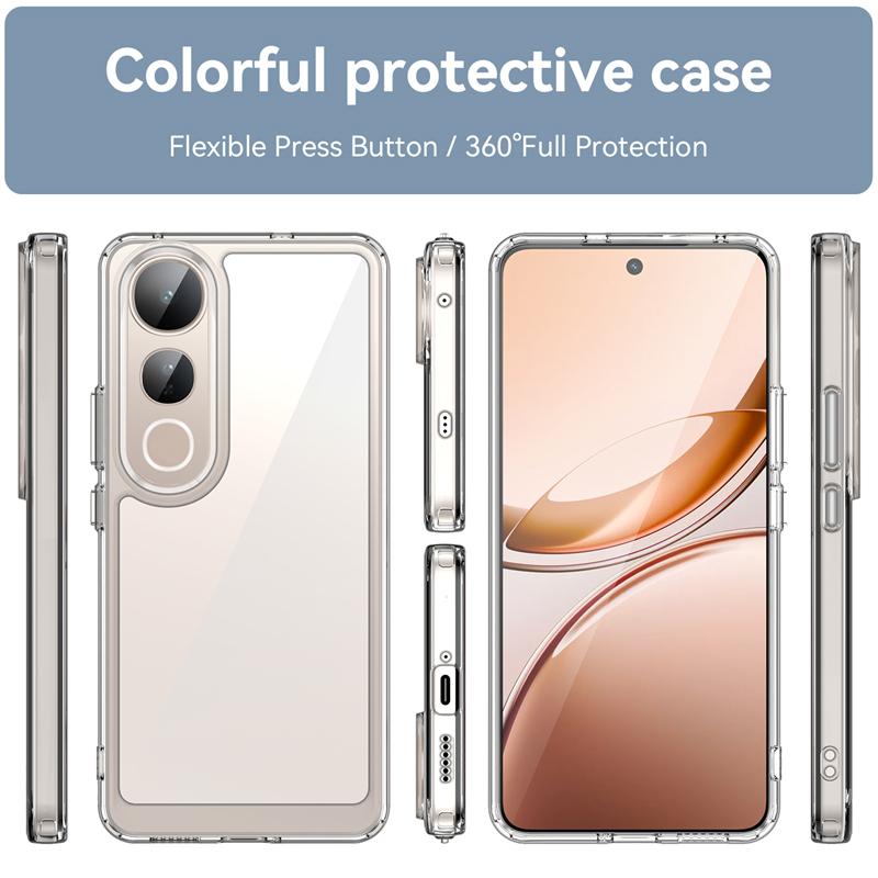 Transparent Case For Vivo V50 Lite Case Anti-knock Silicone Colorful Back Cover Vivo V50 Lite Case For Vivo V50 Lite V50e V50 5G