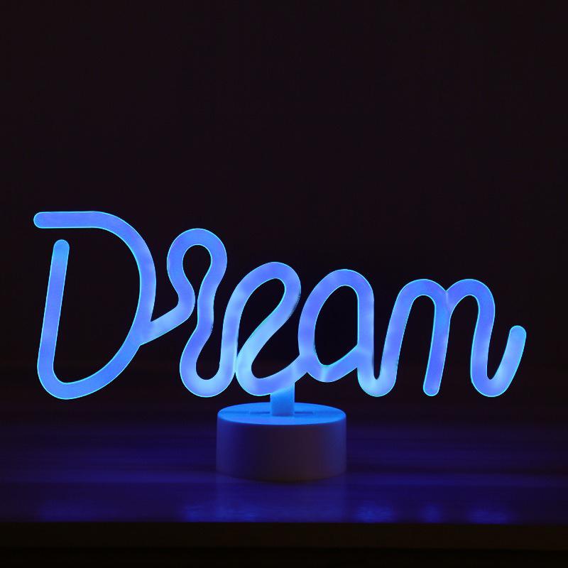 Multi-style LED Night Lamp Neon Sign Battery Decoration Star Rainbow For Home Kid Room Bedside Night Light Decor Table Light