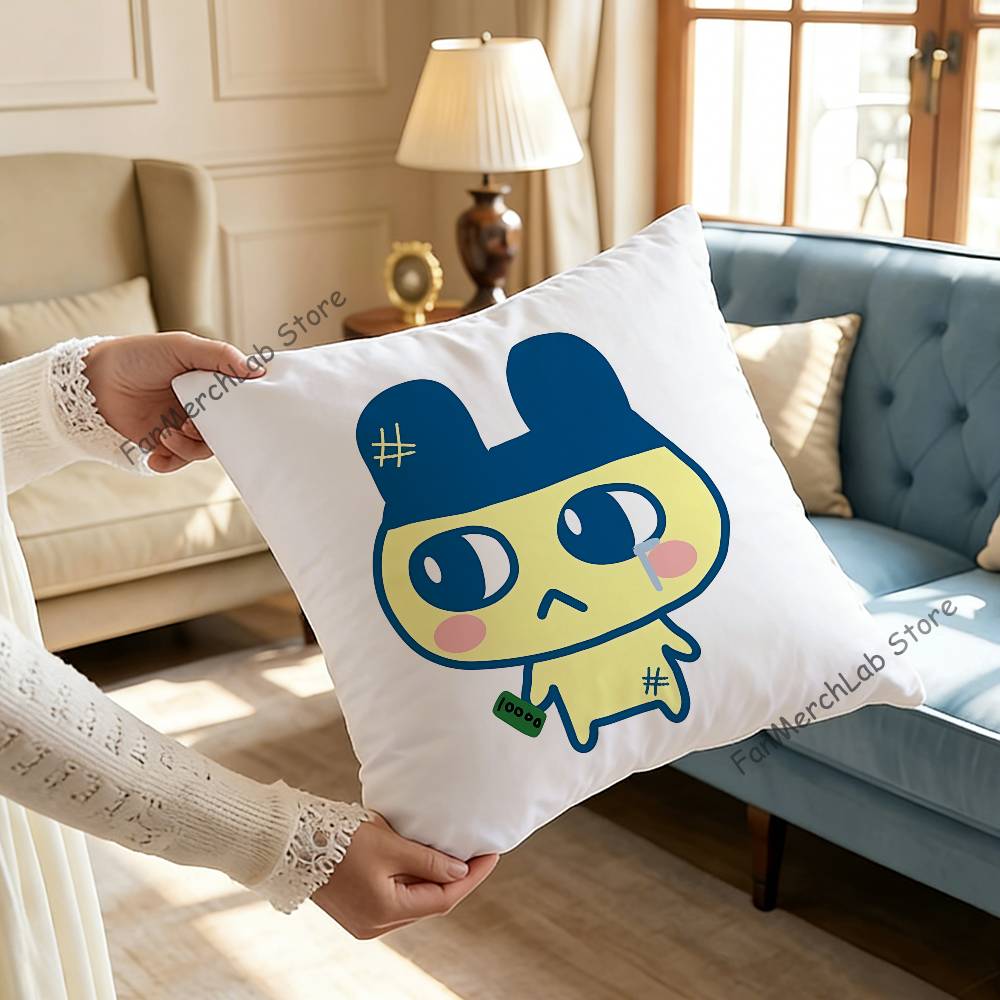 TTamagotchi MMametchi Pillow Case For Sofa Decor Car Office Room Printing Cushion Cover Decorations and Protector