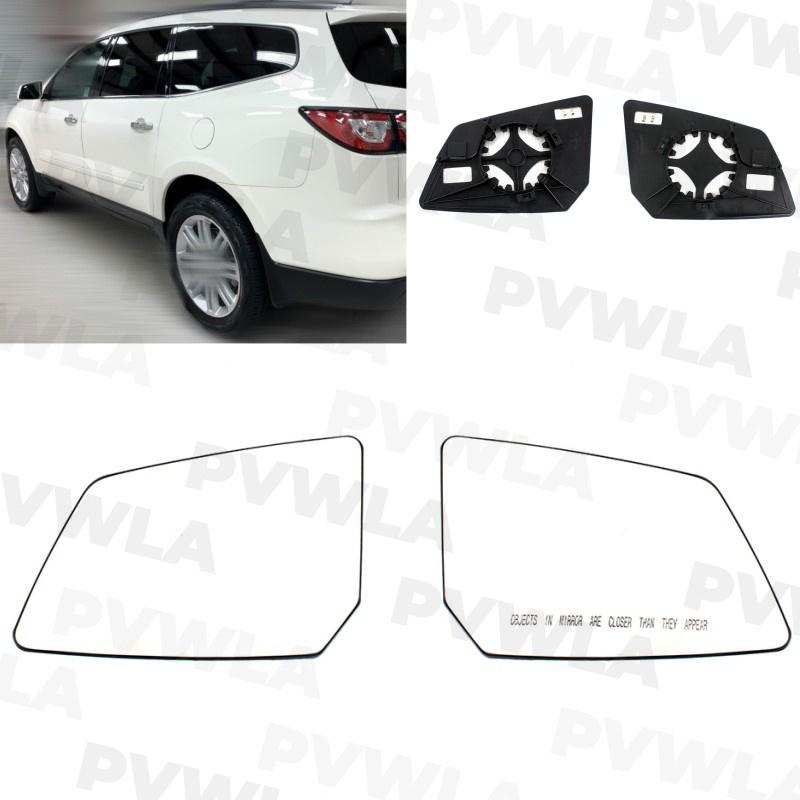 Pair Left+ Right Side Rearview Heated Mirror Glass For Chevrolet Traverse 2009 2010 2011 2012 2013 2014 GM1324124 GM1325124