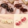 Summer Fashion Alloy Fabric Flower Earrings With Unique Geometric Shape For Ladies