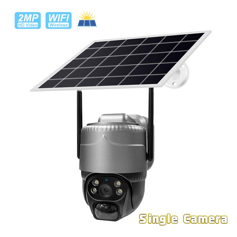 Single/Binocular Solar Surveillance Camera WiFi/4g Wireless Connection Waterproof Night Vision High-definition Security Monitoring