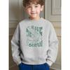 Kids Casual Crew Neck Pullover with Save the Ocean Whale Pattern for Daily Wear and Casual Occasions