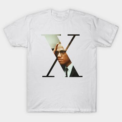 Asiatische Größe Baumwolle Unisex T-Shirt Druck T-Shirt Malcolm X T-Shirt No-Cut Druck Reguläre Passform
