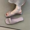 Gentle Fairy Style Slippers Female Outer Wear 2025 Summer French Temperament Elegant Simple Fish Mouth Open-toed Wedge Sandals
