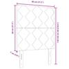 Headboard Light Grey 80 cm Fabric