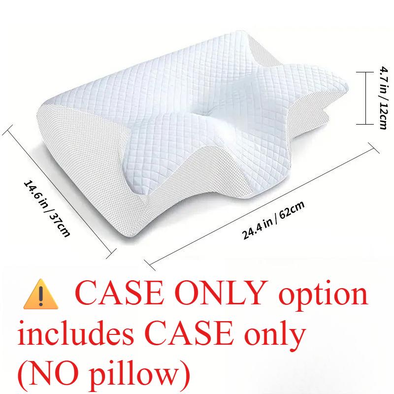 Cervical Butterfly Pillow Memory Foam Sleeping Pillow with Removable Pillowcase&Case Only