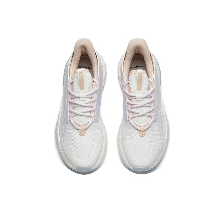 Anta Fashion Sports Casual Shoes With Shock Absorption And Slip Resistance Women Sneakers White Purple 122218871-4