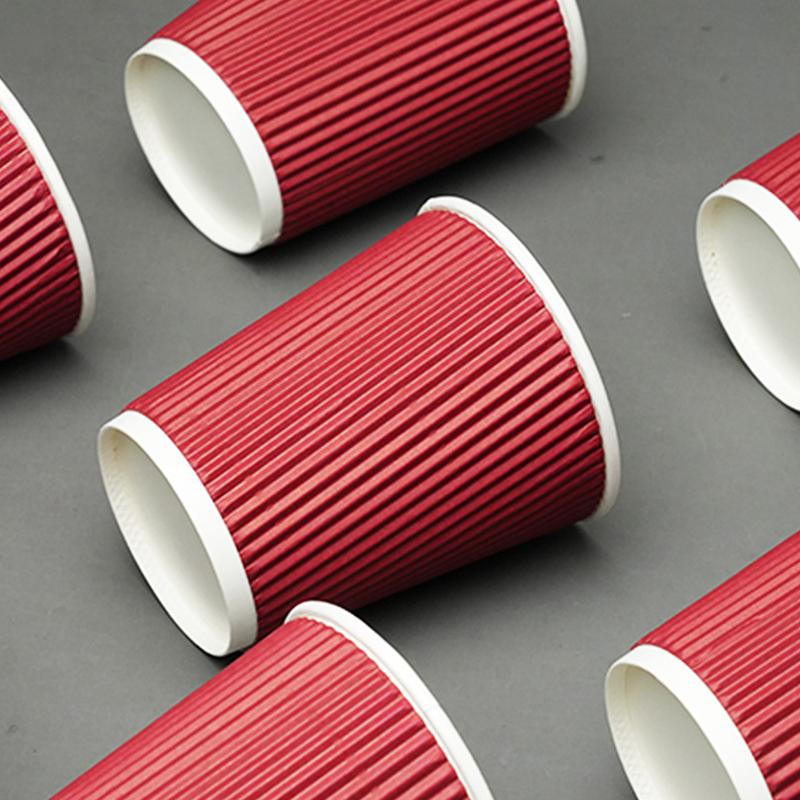 25 ks/sada 8oz kelímků na kávu Dvoustěnné izolované papírové kelímky na kávu s víčky Jednorázové pruhované přenosné papírové kelímky