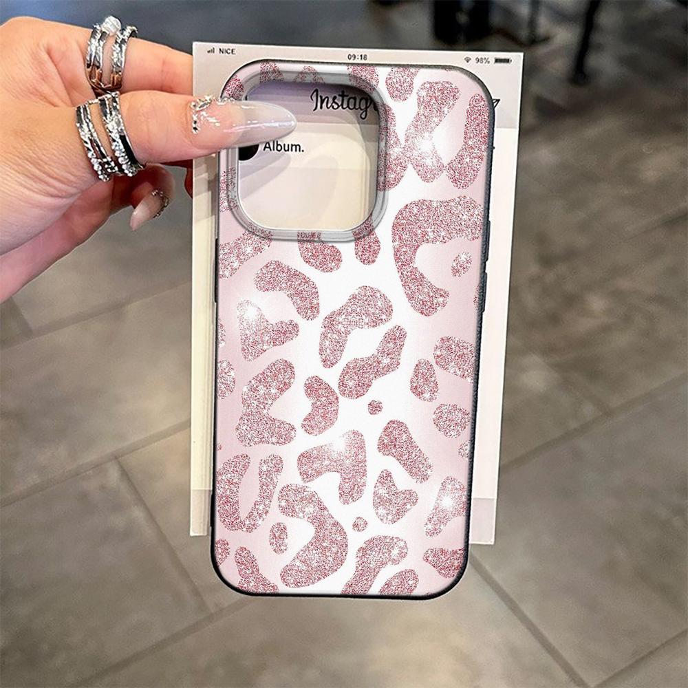 Purple Leopard Print Phone Case For IPhone 17 16e 16 15 14 13 12 Pro Max Anti Fall And Anti Slip Case