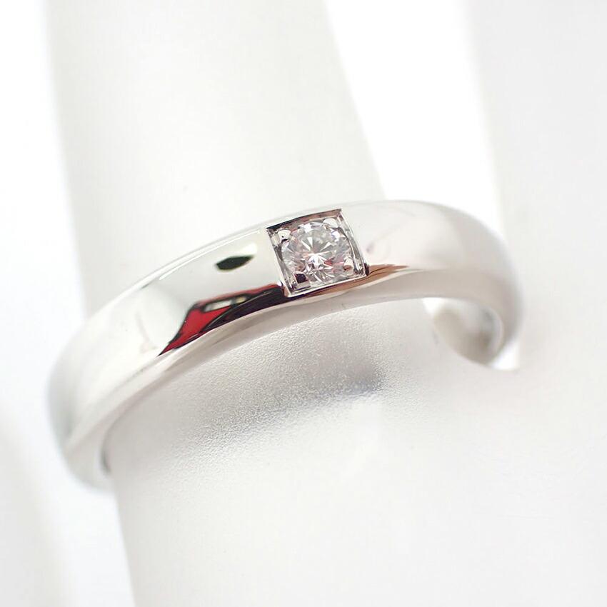 Pre-owned Van Cleef & Arpels Pt950 Diamond Ring, Size 10, g502-40