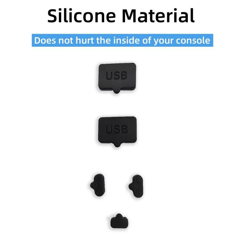 1-5PCS 12 in 1 Silicone Anti-dust Cover Dustproof Plug Dust Protector for PS5 Slim for PS 5 Slim Console Accessories Pack