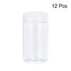 uxcell Round Plastic Jars with Clear Screw Top Lids, Clear, Wide Mouth, 250ml, for Storage and Organization, 12-Pack