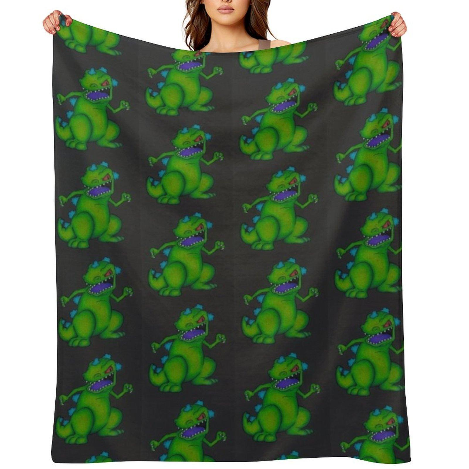 Reptar Rugrats Pencil Drawing Dinosaur T-Rex Nickelodeon Throw Blanket Furrys sofa bed Baby Sofa Quilt Blankets 30x40in