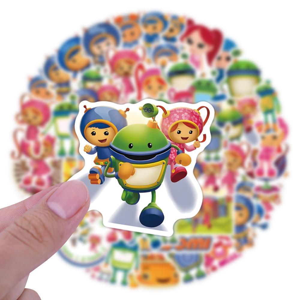 55Pcs Animated Team Umizoomi Graffiti Stickers Suitcase Water Cup Stationery Laptop Refrigerator Decoration Diy Decals