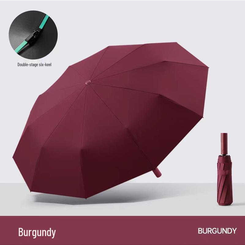"Large Fully Automatic Folding Umbrella for Sun and Rain, High-Grade Men's Dual-Use Parasol"