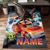 Custom Blaze and the Monster Machines Mat Personalized Name, Polyester Washable Indoor Entryway Rug, Gift for Christmas, Easter, Thanksgiving Day