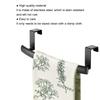 2 PCS Stainless Steel Towel Bar Black Over Door Towel Rack  Home Dorm Hotel Apartment