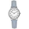 Orologio da polso analogico da donna al quarzo minimalista con cinturino in ecopelle, numeri arabi grandi, per lavoro quotidiano, scuola, appuntamenti