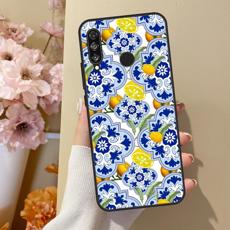 Mediterranean Lemon For Huawei Nova 12i 8i 11i 12s 9 10 SE Y60 Y70 Y90 Y72 Y73 Y61 Y91 P60 Pro P30 P40 Lite Case
