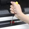 2025 Hot 4pcs PU Leather Car Threshold Strip Stickers Auto Carbon Fiber Anti-Scratch Sticker Protector For Mazda Axela Atenza MS