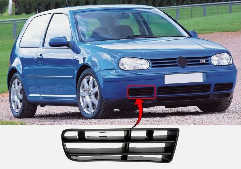 1set Front Bumper Fog Light Lower Grille Cover Car Accessories Plastic Fit for Volkswagen Golf Mk4 1998-2004 Right/Left Side