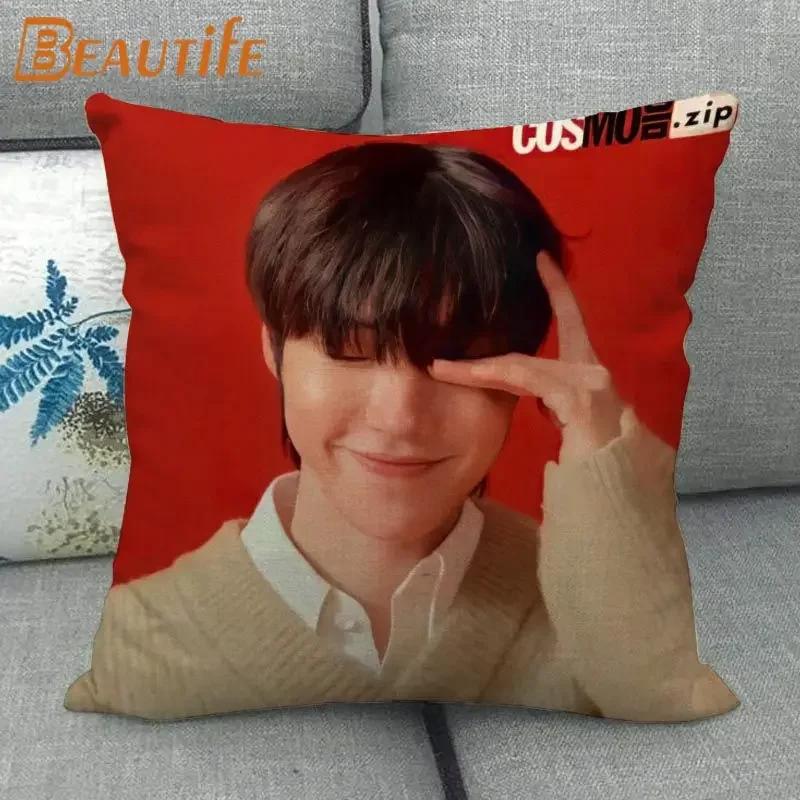 Custom Hwang In Yeop HOT KPOP Pillowcase 45X45cm Wedding Decorative Eco-Friendly Cotton Linen Fabric Pillow Case