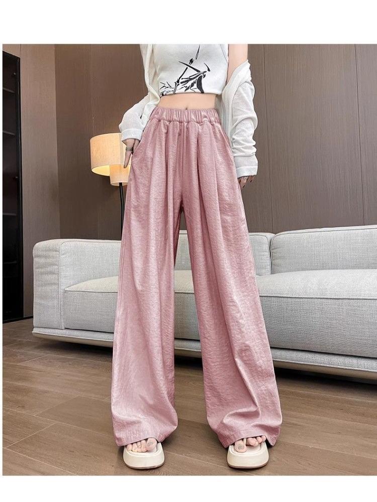 Spring and Autumn New Lazy Wind Draping Leisure Texture Sense of Thin Wide-legged Trousers Milk Fu Yamamoto Trousers Female Thin Section