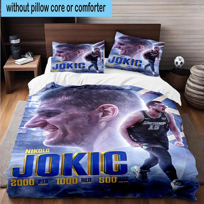3PCS Jo-kic's Denver Dominance Bedding Set,Including 1pc Duvet Cover And 2pcs Pillowcases Perfect for Bedroom, Dormitory, Fan Christmas Gift