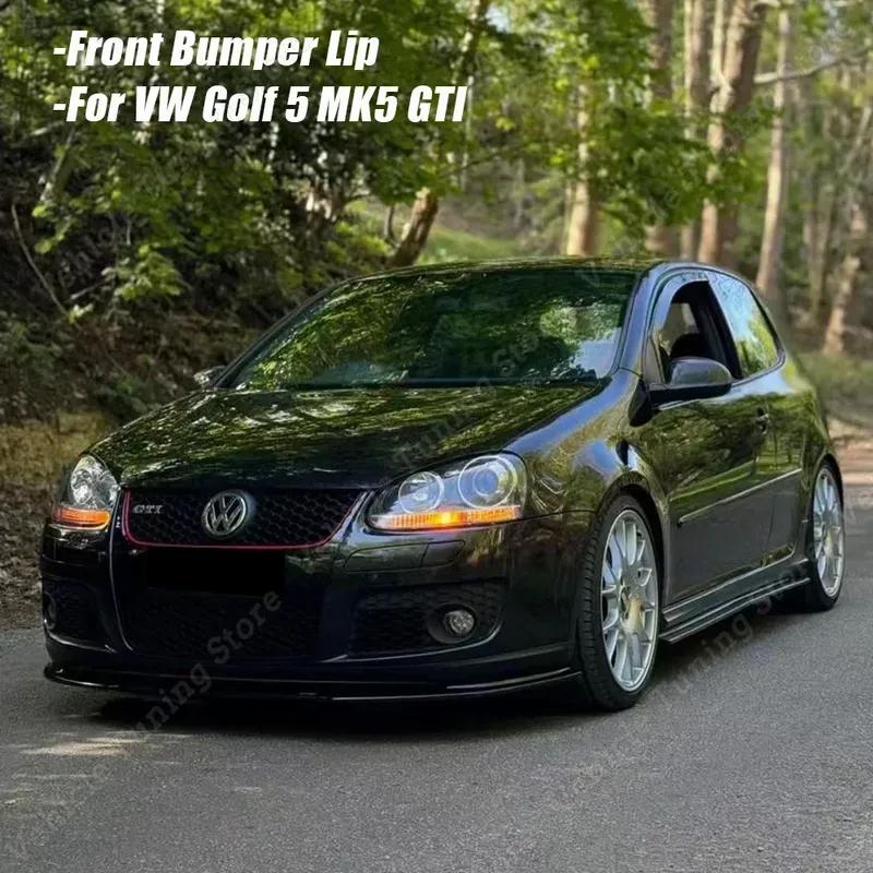 Gloss Black Car Front Bumper Lip Splitter For Volkswagen Golf 5 MK5 GTI 2005-2008 Tuning Bumper Protector Cover Trims Body Kits