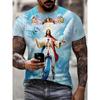 T-shirt da Uomo Girocollo Manica Corta Stampa 3D Gesù Vergine Maria Motivo Religioso Casual Streetwear Traspirante Top Quotidiani