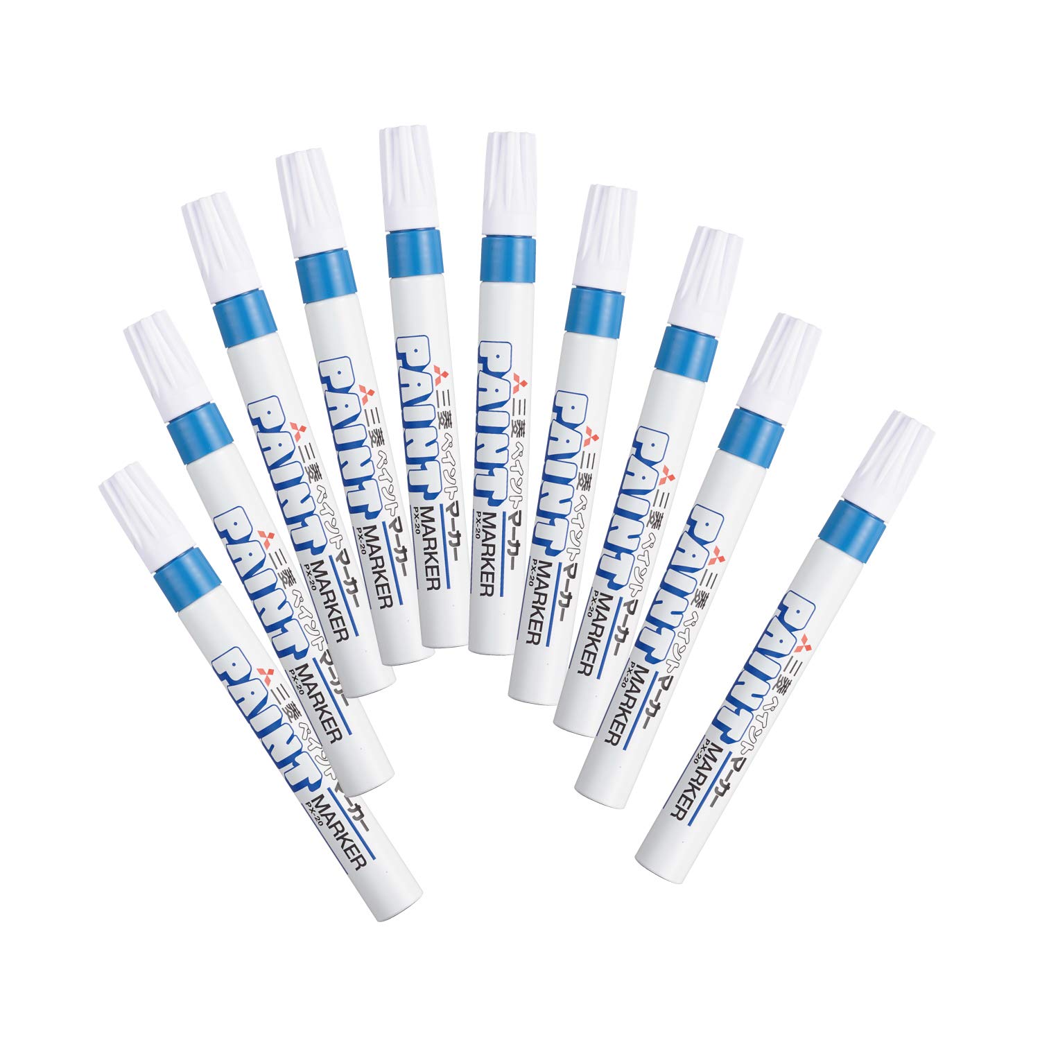 

Mitsubishi Pencil Paint Medium Light 10 Markers Markers, Point, Blue, PX20.8,