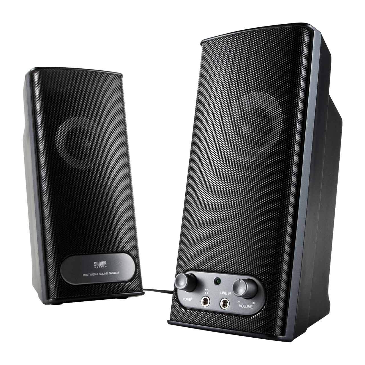 

Sanwa Direct PC Speaker Wired 10W TV with Earphone Jack 3.5mm 400-SP027 чёрный